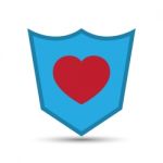  Love Heart Shield Illustration Stock Photo