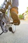 Cyclist Riding Stock Photo