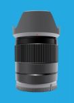 Camera Lens On Blue,  Illustration Stock Photo