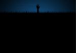 Halloween Zombie Hand Graveyard Grass Stock Photo