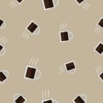 Seamless Pattern With Coffee Cup  Illustration Stock Photo