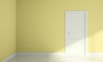 Door And Wall Corner Blank Room Interior Design Stock Photo