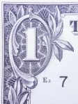 Closeup Of Detail On The Us $1 Dollar Stock Photo