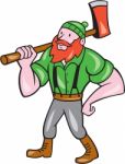 Paul Bunyan Lumberjack Isolated Cartoon Stock Photo