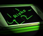 Risks Smartphone Displays Unpredictable And Risky Investment Stock Photo