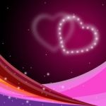 Background Heart Shows Valentine Day And Backdrop Stock Photo