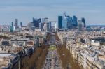 La Defense Business Area, La Grande Armee Avenue Stock Photo