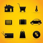 Shopping Icons Stock Photo