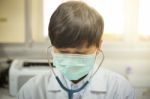 Asia Scientist Working In Biological Laboratory Stock Photo