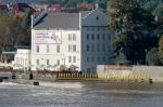 View From Charles Bridge Towards Museum Kampa In Prague Stock Photo