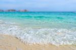 Tilt-shift Blur Beach In Summer Of Thailand Stock Photo