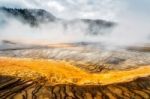 View Of The Grand Prismatic Spring Stock Photo