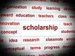 Scholarship Education Indicates Educating Train And Development Stock Photo