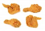 Fried Chicken Isolated On The White Background Stock Photo