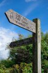 Coastal Path Sign Post Near Bude Stock Photo