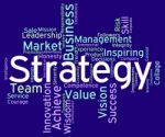 Strategy Words Means Planning Solutions And Wordcloud Stock Photo