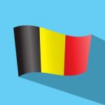 Belgium Flag  Icon Stock Photo