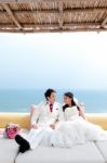 Asian Bride And Groom Stock Photo