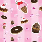 Sweeties Seamless Pattern Stock Photo