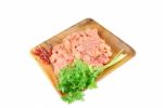 Homemade Pork Meat Meal And Ingredients Stock Photo