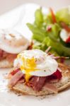 Eggs Benedict Stock Photo