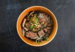 Flatlay Noodle Food  Thai Style Stock Photo