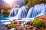 Jiulong Waterfall In Luoping, China Stock Photo