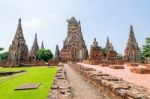 Wat Chaiwatthanaram Ancient Buddhist Temple Stock Photo