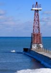 Chicago Lighthouse With Graffiti Stock Photo