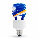 Flag Of The Marshall Islands On Bulb Stock Photo