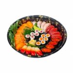 Take Away Sushi Express On Plastic Tray Stock Photo