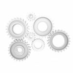 3d Rendering Gears Background Stock Photo