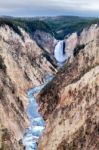 Lower Yellowstone Falls Stock Photo