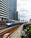 Sky Train In Bangkok Stock Photo