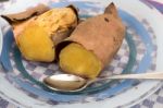 Oven Sweet Potatoes Stock Photo