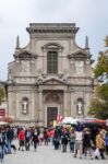 Santi Bartolomeo E Stefano Church In Bergamo Stock Photo