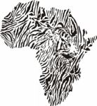 Map Of Africa In Camouflage Tiger Stock Photo