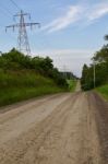 Isolated Picture With An Amazing Road With Hills Stock Photo