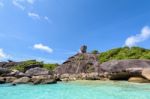 Rock Symbol Of Similan Islands In Thailand Stock Photo