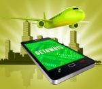 Getaways Online Indicates Web Site And Aeroplane 3d Rendering Stock Photo