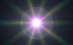 Light Flare Special Effect.spike Spectrum Ball Flare.beautiful Lens Flare Stock Photo