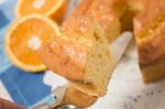 Homemade Orange Cake Stock Photo