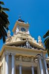 View Of The City Hall In Malaga Stock Photo