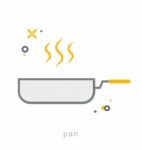 Thin Line Icons, Pan Stock Photo