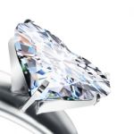 Heart Diamond Ring Stock Photo