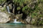 Pool Of Horses At Val Vertova Lombardy Near Bergamo In Italy Stock Photo