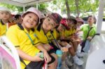 Kindergarten Students Visit The Zoo, In The Jul 15, 2016. Bangkok Thailand Stock Photo