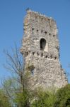 Bramber, West Sussex/uk - April 20 : Remain Of Bramber Castle In Stock Photo