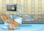 Cartoon  Illustration Interior Surgery Operation Room With Separated Layers Stock Photo