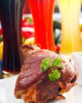 Original German Bbq Pork  Knuckle Stock Photo